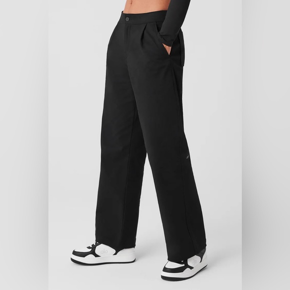 ALO Yoga Black Wide Leg Pants - Picture 1 of 5